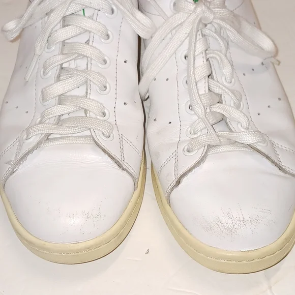 Adidas Originals Stan Smith Shoes Sneakers White Green M20324 Men's Size 10,2015 - Picture 2 of 8